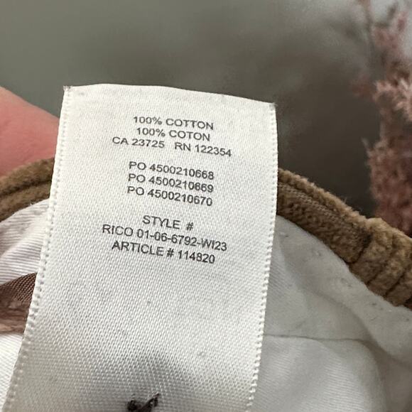 BABATON x ARITZIA Pleated Corduroy Pant Chestnut Brown Sz 2 $148 {3C42} - Picture 6 of 6